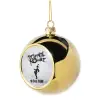 Golden Christmas tree ball ornament 8cm