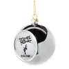 Silver 8cm Christmas tree ball ornament