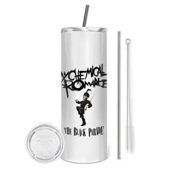 My Chemical Romance Black Parade, Tumbler ποτήρι θερμό από ανοξείδωτο ατσάλι 600ml, με μεταλλικό καλαμάκι & βούρτσα καθαρισμού