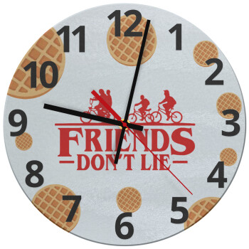 Friends Don't Lie, Stranger Things, Ρολόι τοίχου γυάλινο (30cm)