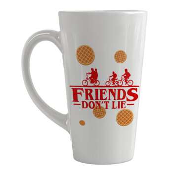 Friends Don't Lie, Stranger Things, Κούπα κωνική Latte Μεγάλη, κεραμική, 450ml