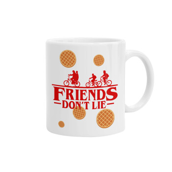 Friends Don't Lie, Stranger Things, Ceramic coffee mug, 330ml (1pcs)