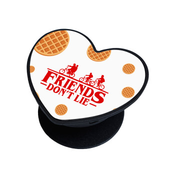 Friends Don't Lie, Stranger Things, Phone Holders Stand  καρδιά Μαύρο Βάση Στήριξης Κινητού στο Χέρι