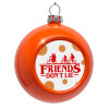 Orange Christmas tree ornament bauble 8cm