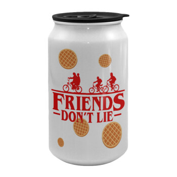 Friends Don't Lie, Stranger Things, Κούπα ταξιδιού μεταλλική με καπάκι (tin-can) 500ml