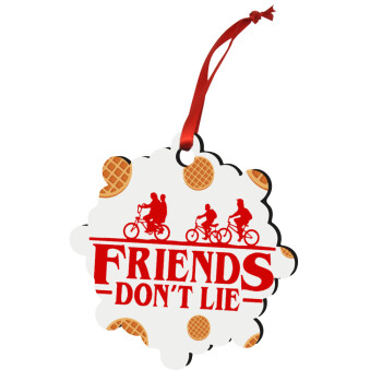 Friends Don't Lie, Stranger Things, Χριστουγεννιάτικο στολίδι snowflake ξύλινο 7.5cm