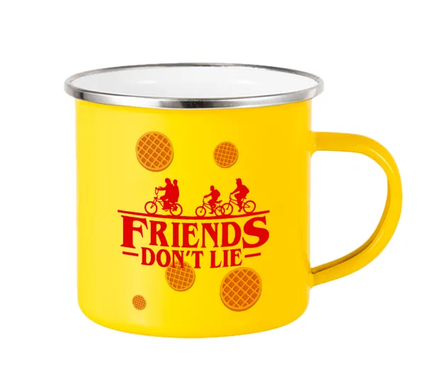 Friends Don't Lie — Yellow Enamel Metallic Cup 360ml