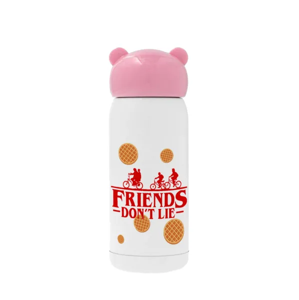 Friends Don't Lie — Ροζ ανοξείδωτο παγούρι θερμό (Stainless steel), 320ml