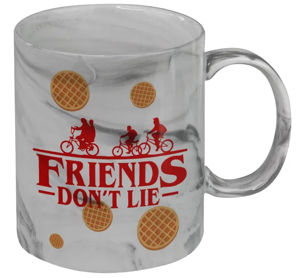 Friends Don't Lie — Κούπα κεραμική, marble style (μάρμαρο), 330ml