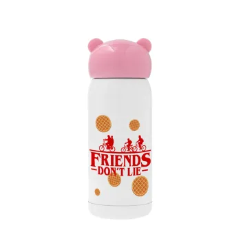 Friends Don't Lie, Stranger Things, Ροζ ανοξείδωτο παγούρι θερμό (Stainless steel), 320ml