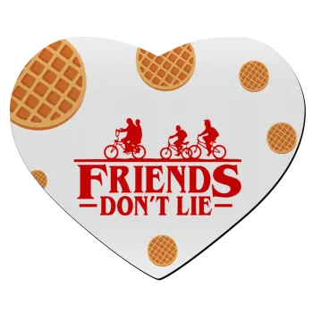 Friends Don't Lie, Stranger Things, Mousepad καρδιά 23x20cm