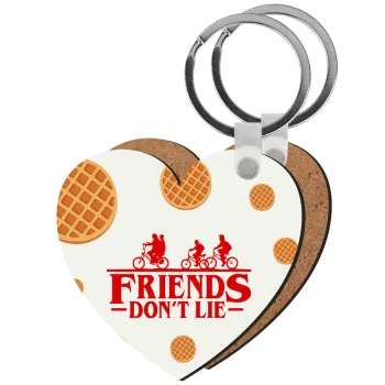 Friends Don't Lie, Stranger Things, Μπρελόκ Ξύλινο καρδιά MDF