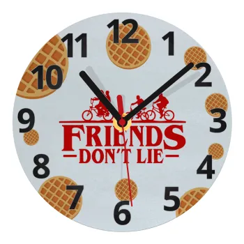 Friends Don't Lie, Stranger Things, Ρολόι τοίχου γυάλινο (20cm)