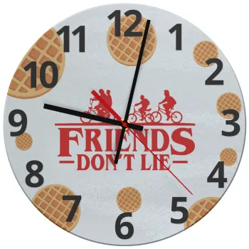 Friends Don't Lie, Stranger Things, Ρολόι τοίχου γυάλινο (30cm)