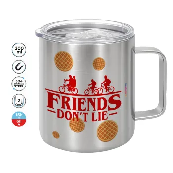 Friends Don't Lie, Stranger Things, Mug Stainless steel double wall 300ml