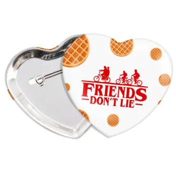 Friends Don't Lie, Stranger Things, Κονκάρδα παραμάνα καρδιά (57x52mm)