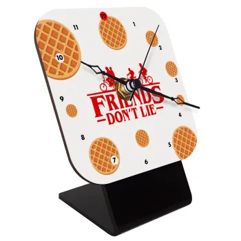 Friends Don't Lie, Stranger Things, Επιτραπέζιο ρολόι ξύλινο με δείκτες (10cm)