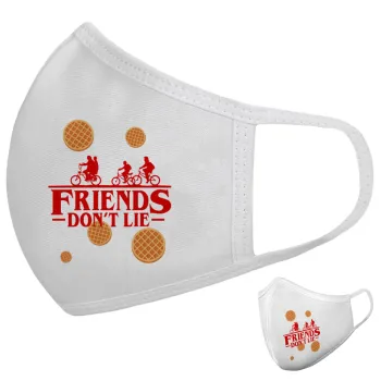 Friends Don't Lie, Stranger Things, Μάσκα υφασμάτινη υψηλής άνεσης παιδική (Δώρο πλαστική θήκη)