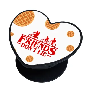 Friends Don't Lie, Stranger Things, Phone Holders Stand  καρδιά Μαύρο Βάση Στήριξης Κινητού στο Χέρι