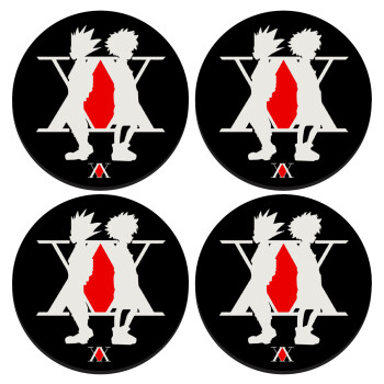 hunter x hunter, SET of 4 round wooden coasters (9cm)