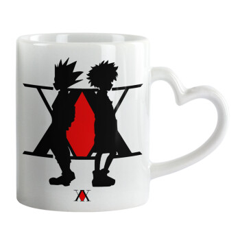hunter x hunter, Mug heart handle, ceramic, 330ml