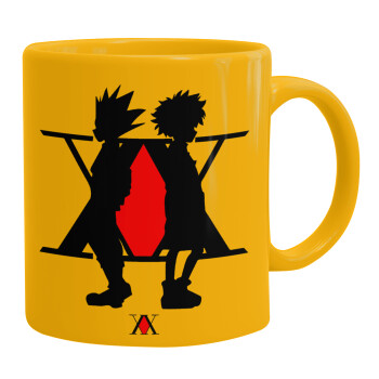 hunter x hunter, Ceramic coffee mug yellow, 330ml (1pcs)