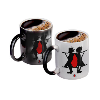 hunter x hunter, Color changing magic Mug, ceramic, 330ml when adding hot liquid inside, the black colour desappears (1 pcs)