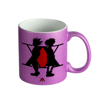 hunter x hunter, Κούπα Μωβ Glitter που γυαλίζει, κεραμική, 330ml