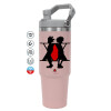 Pink color, 890ml (30oz) stainless Steel Tumbler with Handle