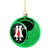 Green Christmas tree ornament ball 8cm