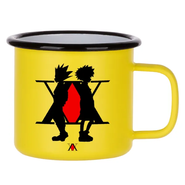 hunter x hunter — Κούπα Μεταλλική εμαγιέ ΜΑΤ Κίτρινη 360ml