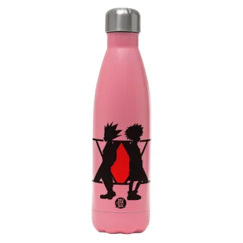 hunter x hunter, Metal mug thermos Pink Mat (Stainless steel), double wall, 500ml