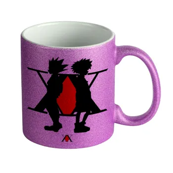hunter x hunter, Κούπα Μωβ Glitter που γυαλίζει, κεραμική, 330ml
