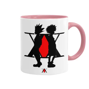 hunter x hunter, Κούπα χρωματιστή ροζ, κεραμική, 330ml