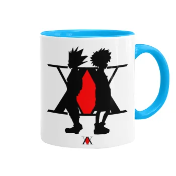 hunter x hunter, Κούπα χρωματιστή γαλάζια, κεραμική, 330ml