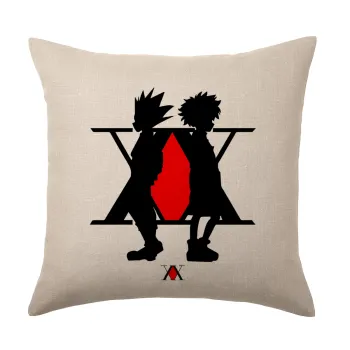 hunter x hunter, Μαξιλάρι καναπέ ΛΙΝΟ 40x40cm περιέχεται το  γέμισμα