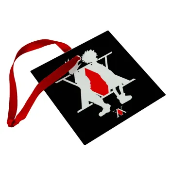 hunter x hunter, Christmas ornament, glass square ornament 9x9cm