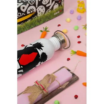 hunter x hunter, Πασχαλινή Λαμπάδα με παγούρι μεταλλικό (620ml, stainless steel) & κερί αρωματικό πλακέ (30cm) (ΡΟΖ)