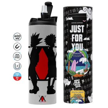 hunter x hunter, Tumbler stainless steel GREY 600ml