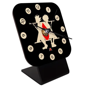 hunter x hunter, Επιτραπέζιο ρολόι σε φυσικό ξύλο (10cm)