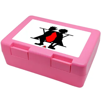 hunter x hunter, Παιδικό δοχείο κολατσιού ΡΟΖ 185x128x65mm (BPA free πλαστικό)