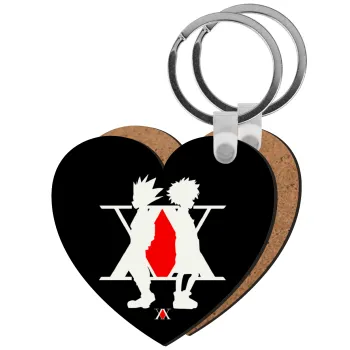 hunter x hunter, Μπρελόκ Ξύλινο καρδιά MDF