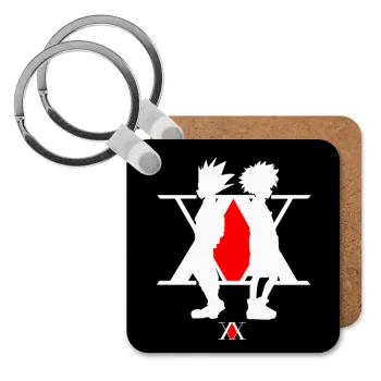 hunter x hunter, Μπρελόκ Ξύλινο τετράγωνο MDF