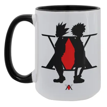 hunter x hunter, Κούπα Mega 15oz, κεραμική Μαύρη, 450ml