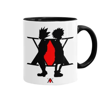 hunter x hunter, Κούπα χρωματιστή μαύρη, κεραμική, 330ml