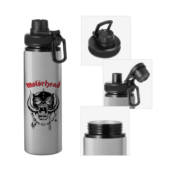 motorhead, Metallic water bottle with safety cap, 850ml aluminum