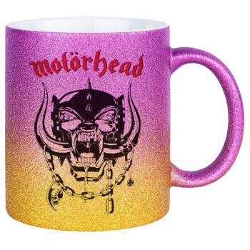 motorhead, Κούπα Χρυσή/Ροζ Glitter, κεραμική, 330ml