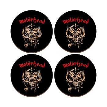 motorhead, ΣΕΤ x4 Σουβέρ ξύλινα στρογγυλά plywood (9cm)