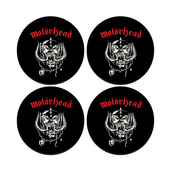 motorhead, ΣΕΤ 4 Σουβέρ ξύλινα στρογγυλά (9cm)