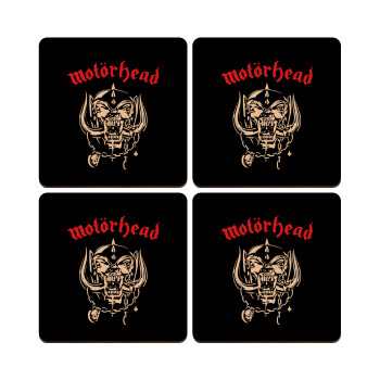 motorhead, ΣΕΤ x4 Σουβέρ ξύλινα τετράγωνα plywood (9cm)